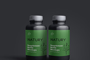 Supplement Bottle Mockups, a Packaging Mockup by Graphicsfuel (Thumbnail 10 of 12)