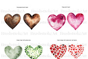 Heart Shapes Clipart, Red Heart PNG, a Decorative Illustration by BrushstrokeArtGB (Thumbnail 2 of 9)