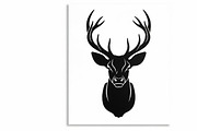 deer head wall mount silhouette, an Illustration by Amazin_art (Thumbnail 47 of 51)