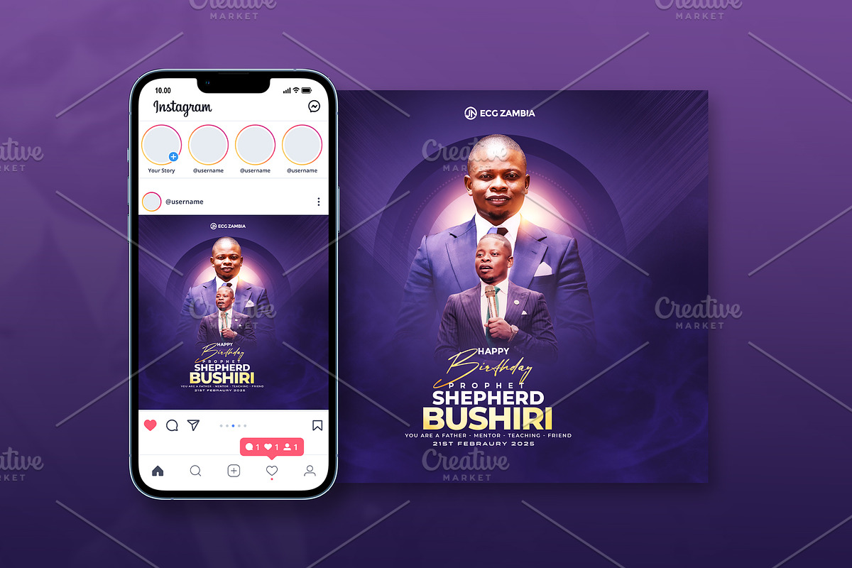 Birthday flyer template, a Social Media Template by church flyer templates