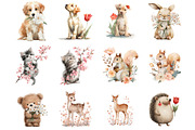 Whimsical Spring Animal Clipart, an Illustration by DreamArtGraphic (Thumbnail 2 of 4)