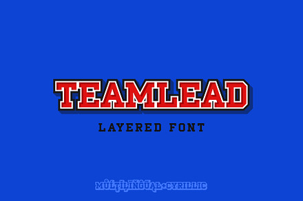 TeamLead Layered Font, a Slab Serif Font by Sentavio