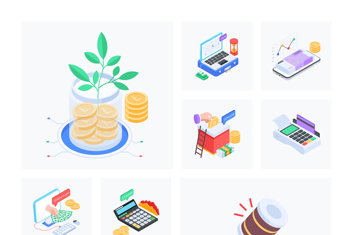 Animated Finance and Money Icons, a Duotone Icon by Vectors Market (Photo 5 of 10)