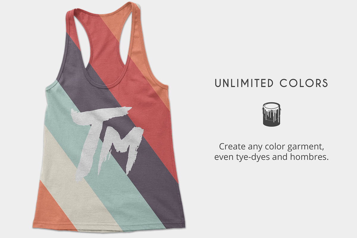 Women's Racerback Tank-Top Mockups, an Apparel Mockup by Photific (Photo 5 of 6)