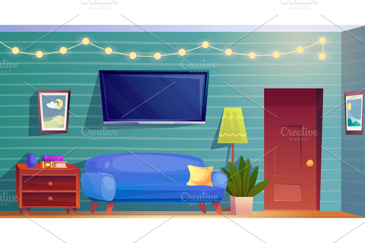 Living room interior. Comfortable, an Object Illustration by Stock-Smart-Start