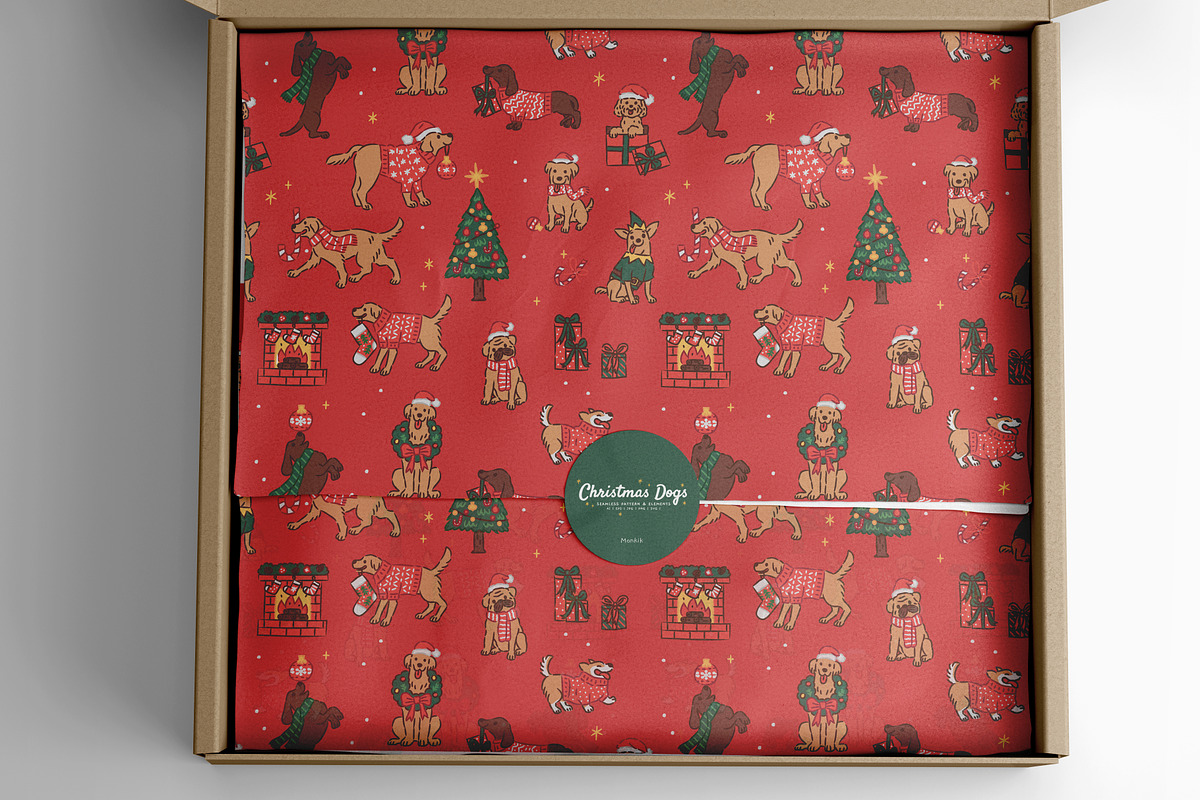 Christmas Dogs, an Animal Illustration by monkik (Photo 6 of 7)