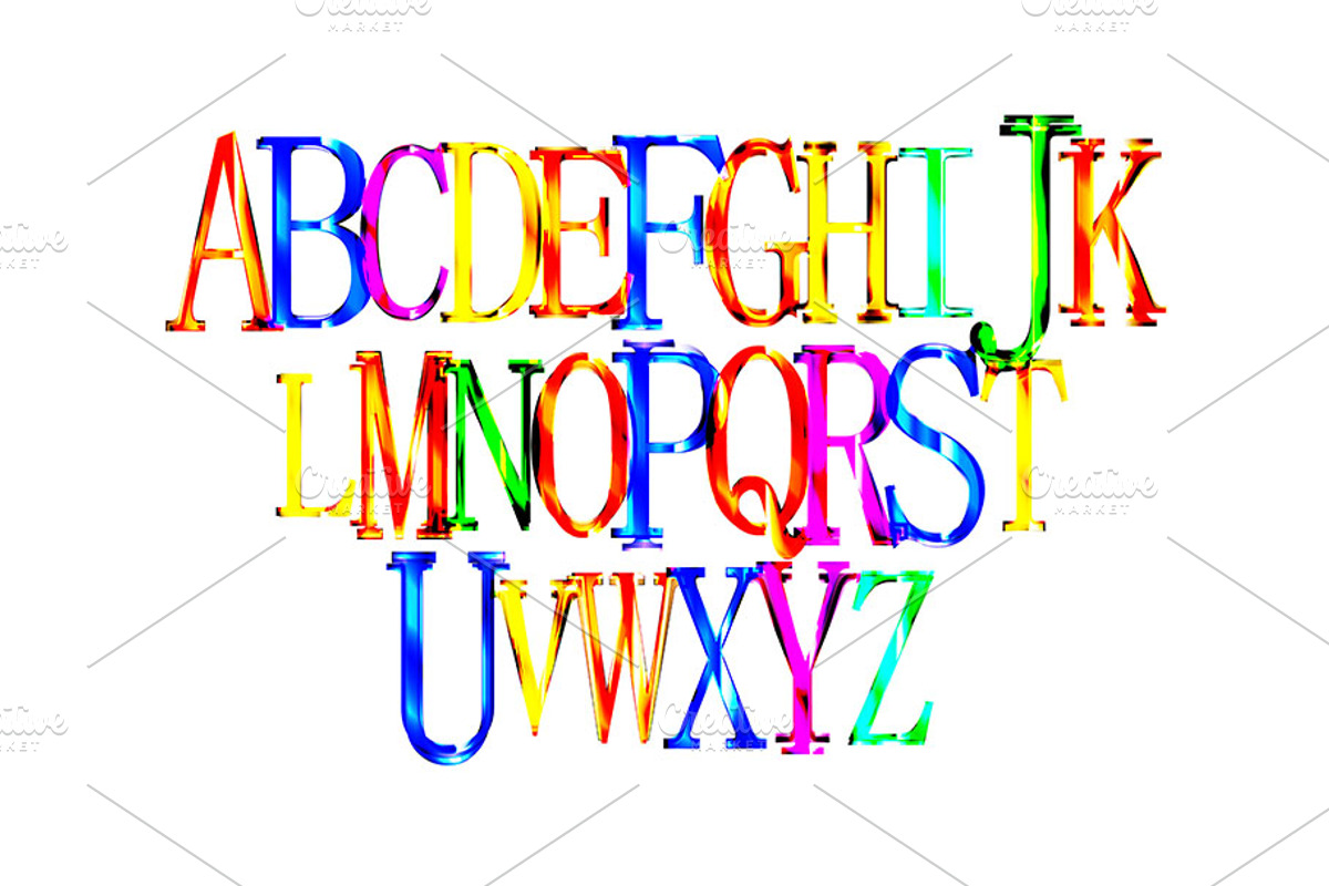 Childish capital letters., a Graphic by Aromeo (Photo 3 of 3)