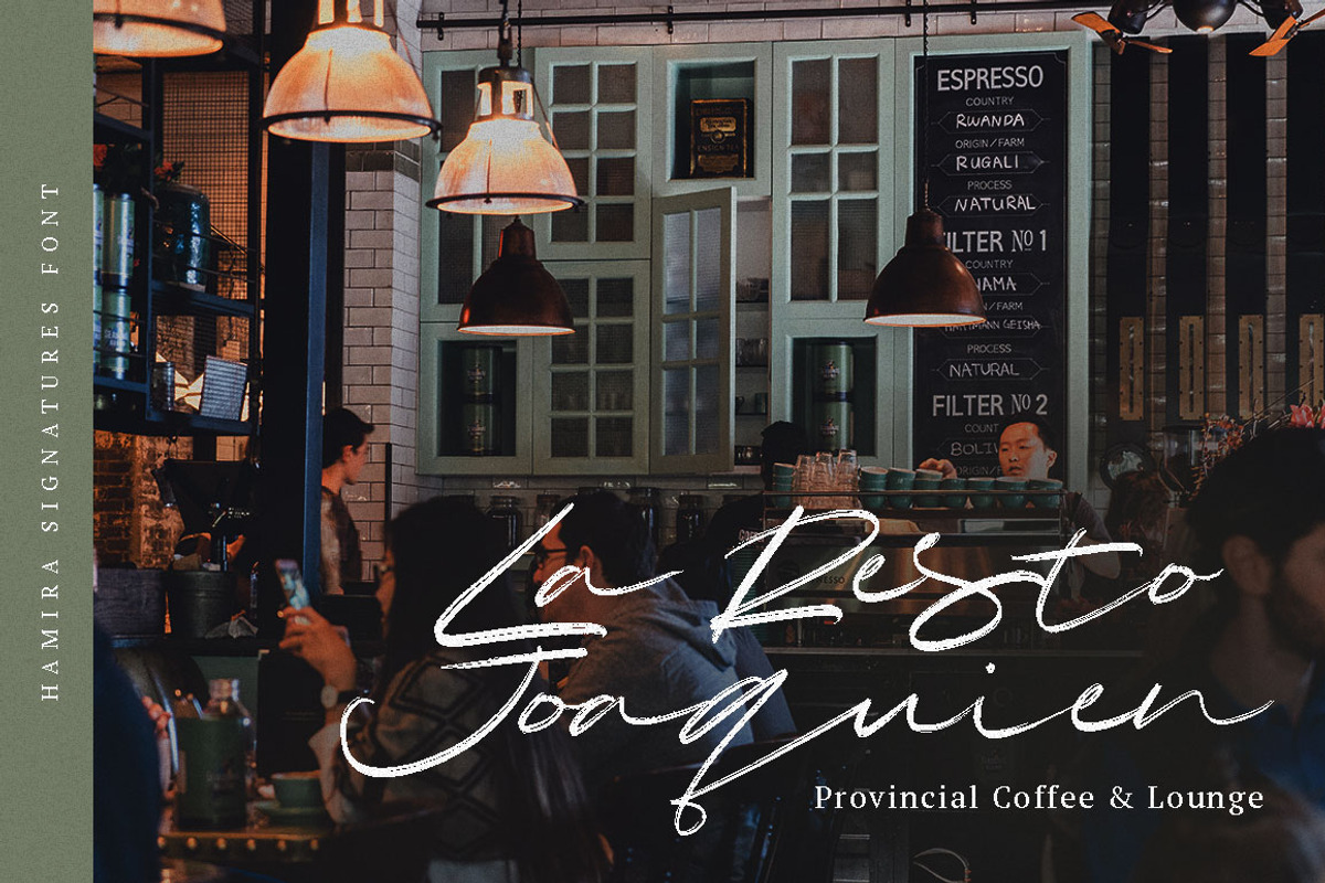 Hamira - Signature Brush Font, a Script Font by Dirtytemp Studio (Photo 10 of 14)