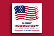 4th of July Independence day banner, a Social Media Template by nandinigraphics (Thumbnail 2 of 3)
