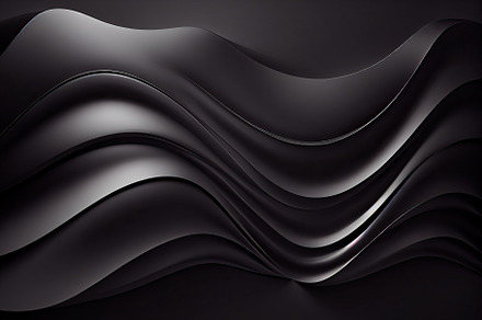 Abstract black background with smooth shapes. Generative AI, an Abstract Photo by OSORIOartist