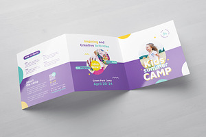 Kids Summer Camp Square Trifold