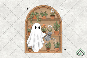 Cute Ghost Plant Lover Png, an Illustration by Craft Nest