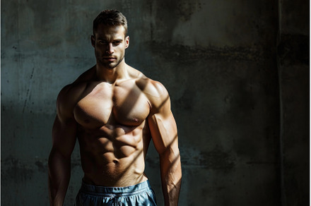 Athletic Muscular man. Generate Ai, a Sports & Recreation Photo by Ylivdesign