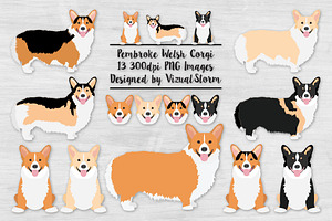 Pembroke Welsh Corgi Illustrations