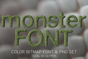The Monster Bitmap Font & PNGs