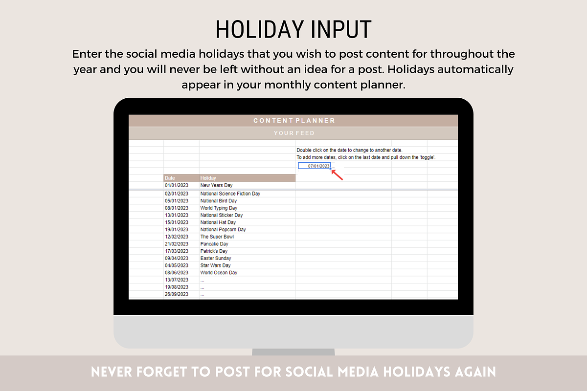 Social Media Planner Google Sheets, a Social Media Template by SunshineStudioBoutique (Photo 7 of 9)