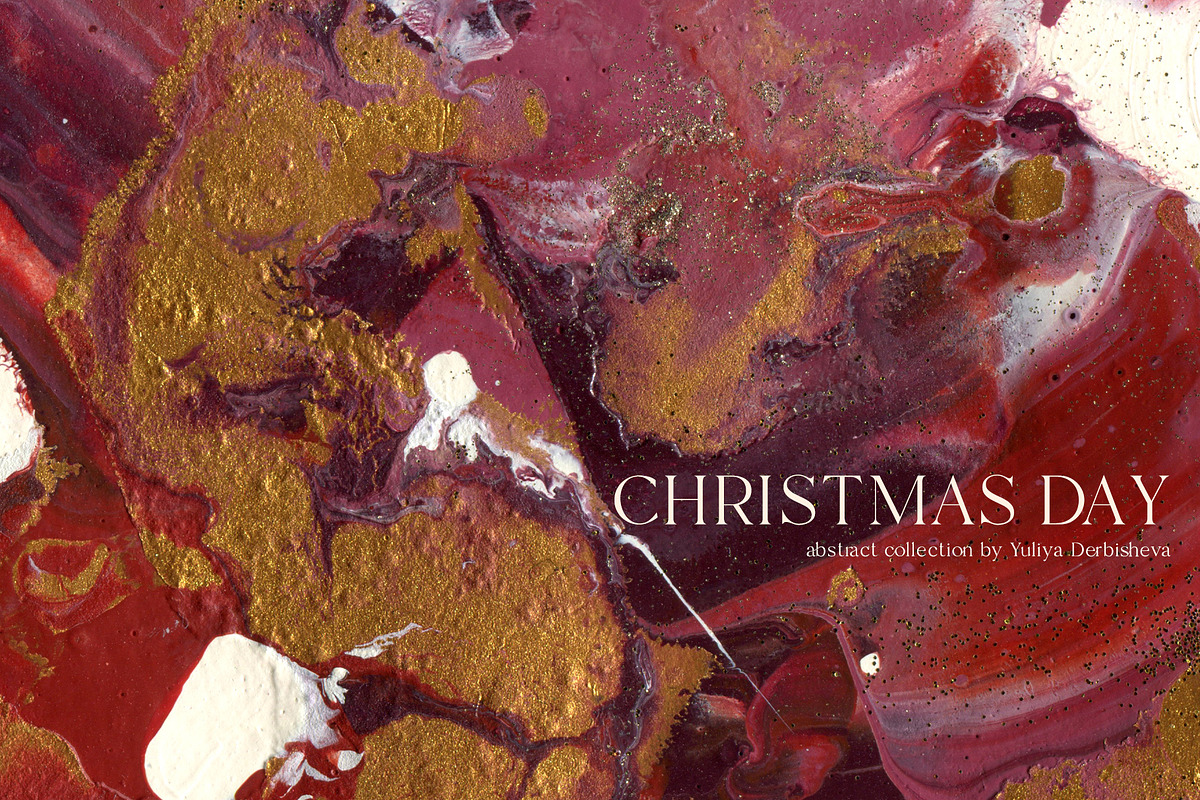 Christmas day flowers backgrounds, a Seasonal Illustration by Yuliya Derbisheva (Photo 12 of 20)