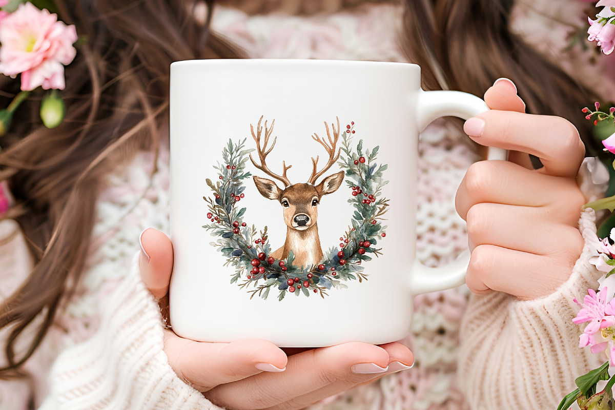 Quirky Christmas Reindeer Clip Arts, an Illustration by RobertsArt (Photo 3 of 7)