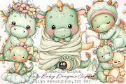 Cute Baby Dragons Clipart, an Illustration by Sublimation Artist (Thumbnail 1 of 6)