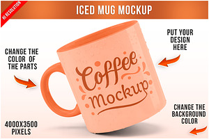 Iced Mug Mockup PSD, an Advertising Mockup by Bruno's Shop