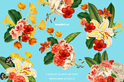 Vintage Summer Flowers Collection, a Pattern Graphic by Chus Moreno Studio (Thumbnail 8 of 17)