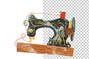 Watercolor Sewing kit Clipart, a Work Illustration by NKTKNS (Thumbnail 6 of 6)