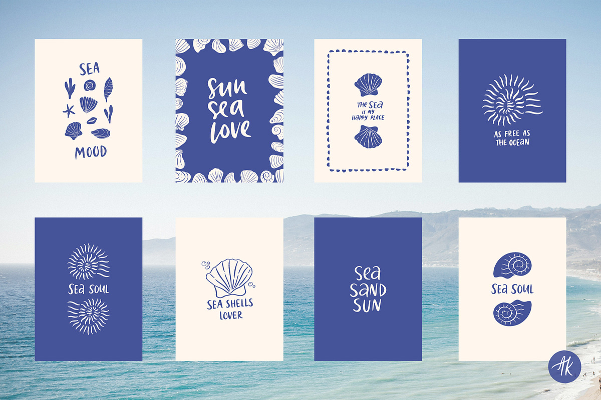Sea Lover Hand Drawn Wall Art Set, a Graphic by Alena Koval (Photo 13 of 23)