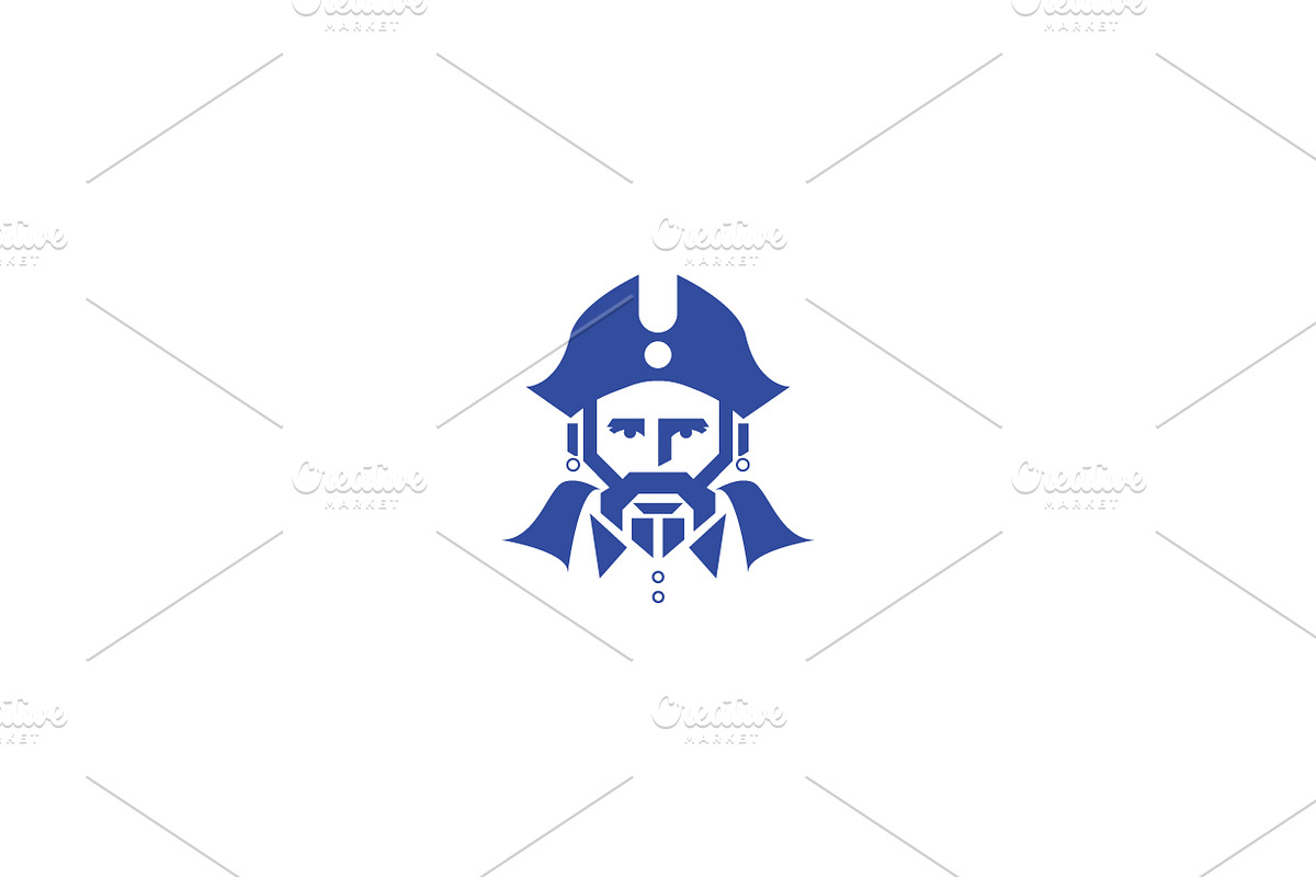 Face of pirate logo design template, an Object Graphic by nicemorning (Photo 2 of 3)