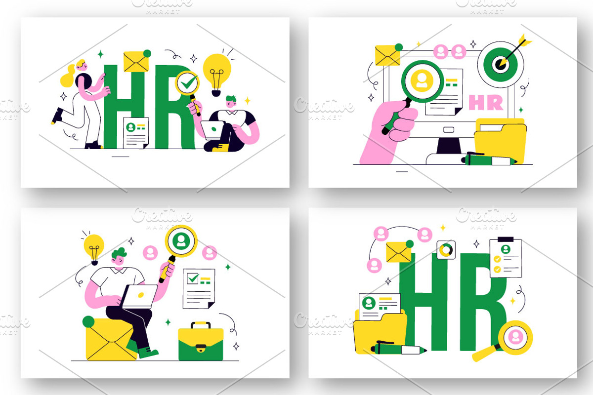 10 Human Resources Illustration, a Person Illustration by denayunebgt (Photo 3 of 4)