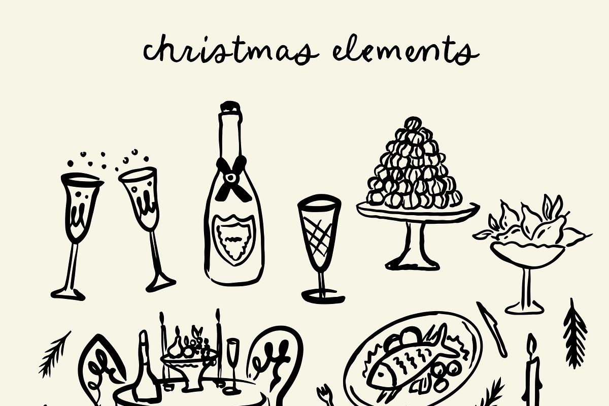 Whimsical Christmas Clipart, an Object Illustration by Teresa Art Store (Photo 6 of 9)