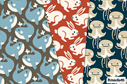 AnimalMinis Winter Paper and Clipart, a Pattern Graphic by kaeselotti (Thumbnail 2 of 7)