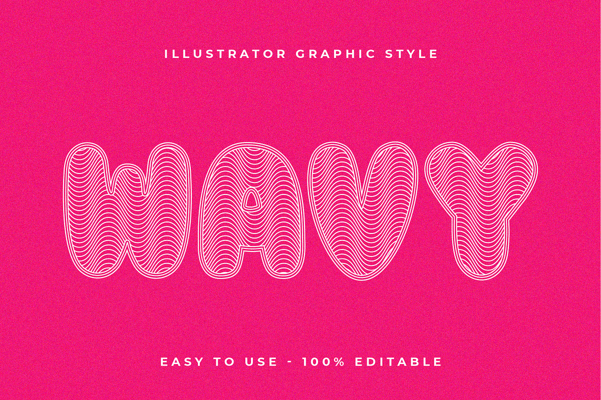 Wavy Stripe Groovy Text Effect preview 2