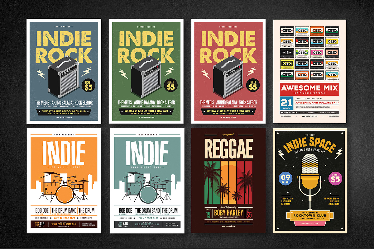 50 Music Flyers Bundle, a Flyer Template by Guuver (Photo 8 of 10)