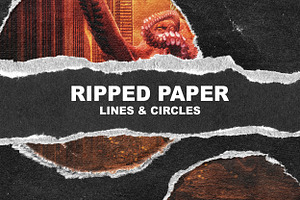 RIPPED PAPER LINES & CIRCLES