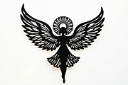 Ornate Angel Silhouette Graphic, an Illustration by Designs_River (Thumbnail 4 of 9)