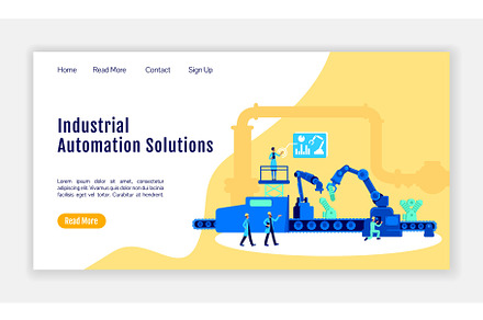 Industrial automation solutions, a Landing Page Template by The img