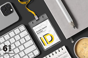 Vertical Name Tag Badge Mockup, a Merchandise Mockup by WebAndCat (Thumbnail 1 of 12)