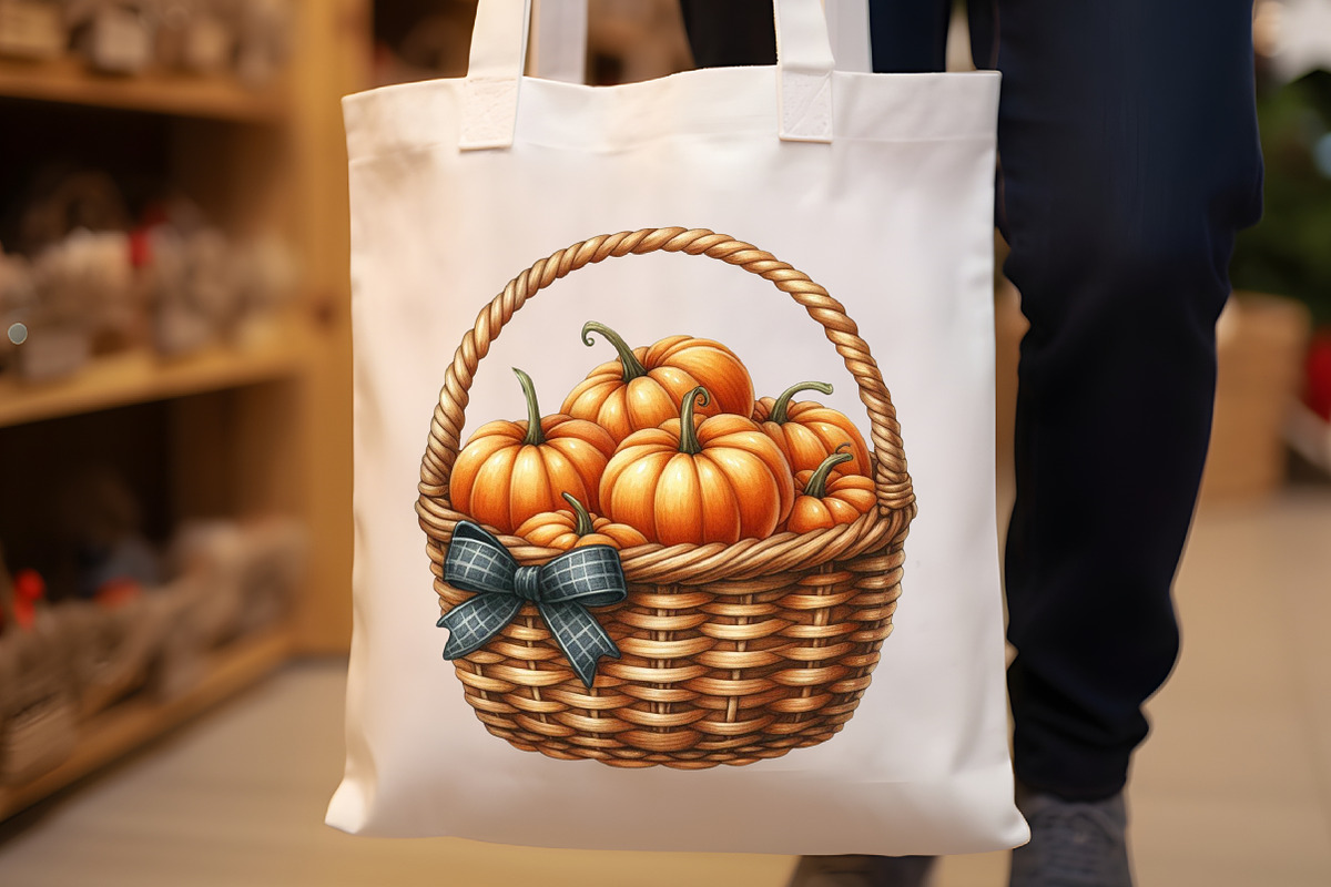 Autumn Pumpkin Basket Clipart, an Illustration by Rose Art (Photo 7 of 7)