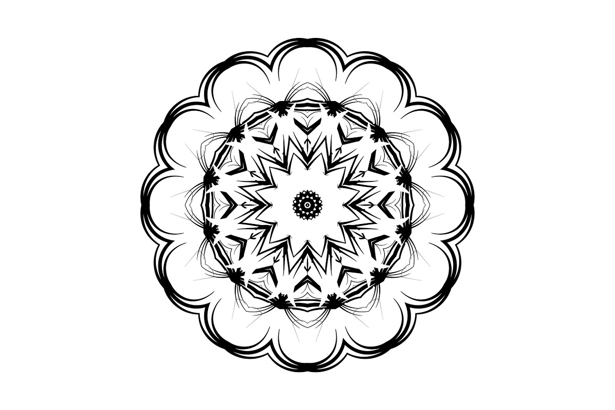 Ornamental Black White Mandala Pack, a Decorative Illustration by NJ Himel (Photo 19 of 103)