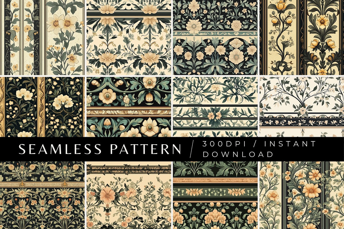 12 Botanic Rhapsody Seamless Pattern, a Pattern Graphic by Inknfolly (Photo 1 of 7)