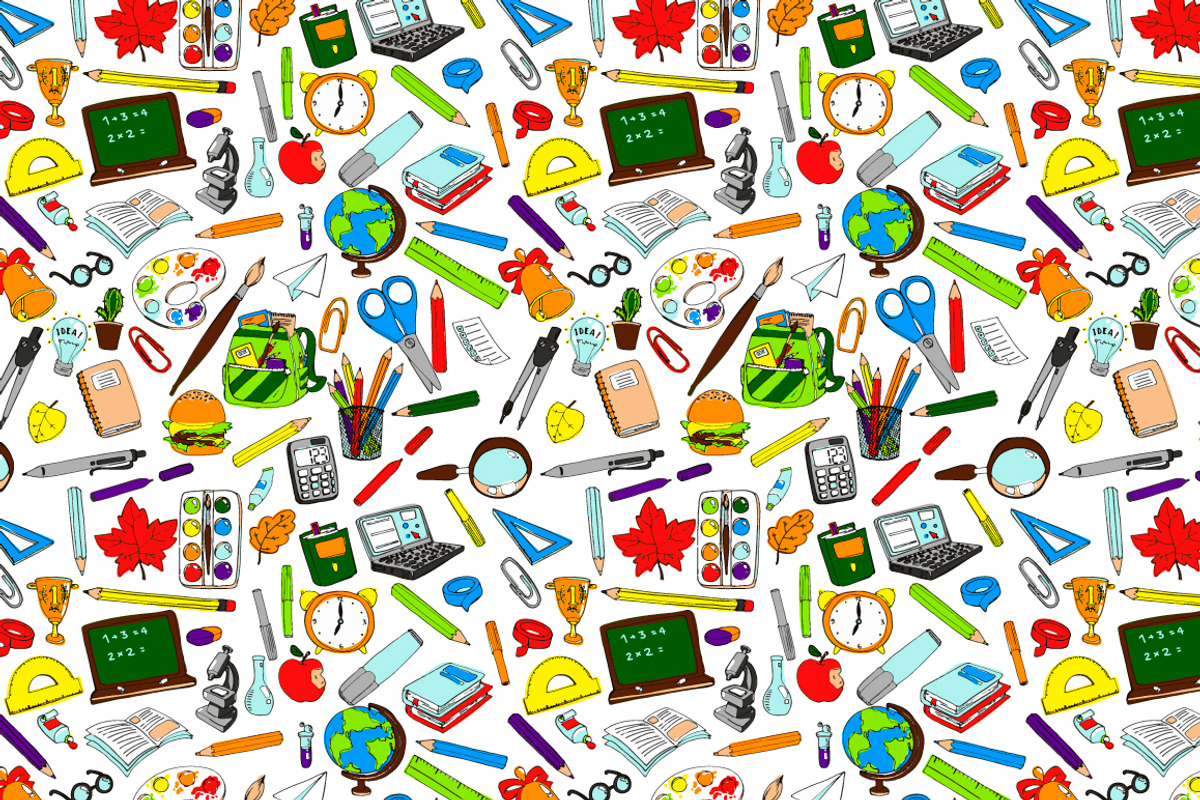Back to school seamless pattern, a Pattern Graphic by kizi