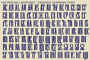 Crossed Learning - Cyber Gothic Font, a Serif Font by 177Studio (Thumbnail 8 of 8)