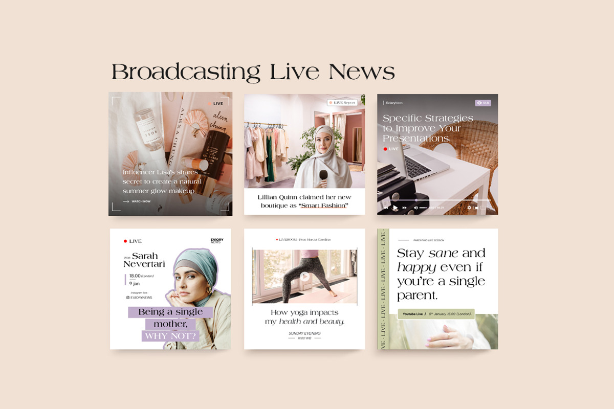 Blog & News Room Instagram CANVA PS, a Social Media Template by Eviory (Photo 14 of 26)