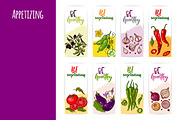 Vegetable set (+patterns and cards), a Food Illustration by rubinat (Thumbnail 6 of 8)