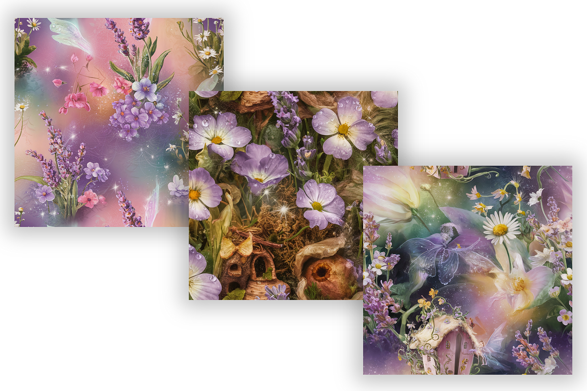 Whimsical Fairy Garden Pattern, a Pattern Graphic by FloridPrintables (Photo 6 of 7)