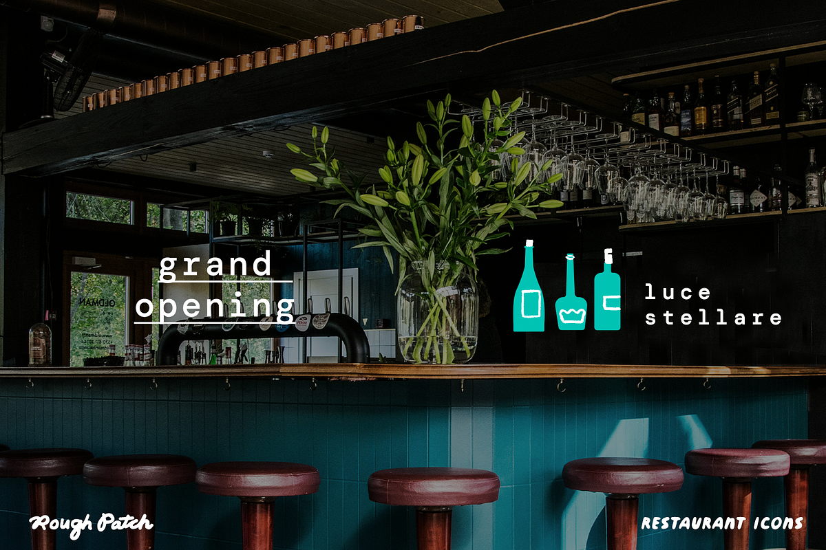 Playful Restaurant Icons | 2-color, a Duotone Icon by Rough Patch Studio (Photo 7 of 7)