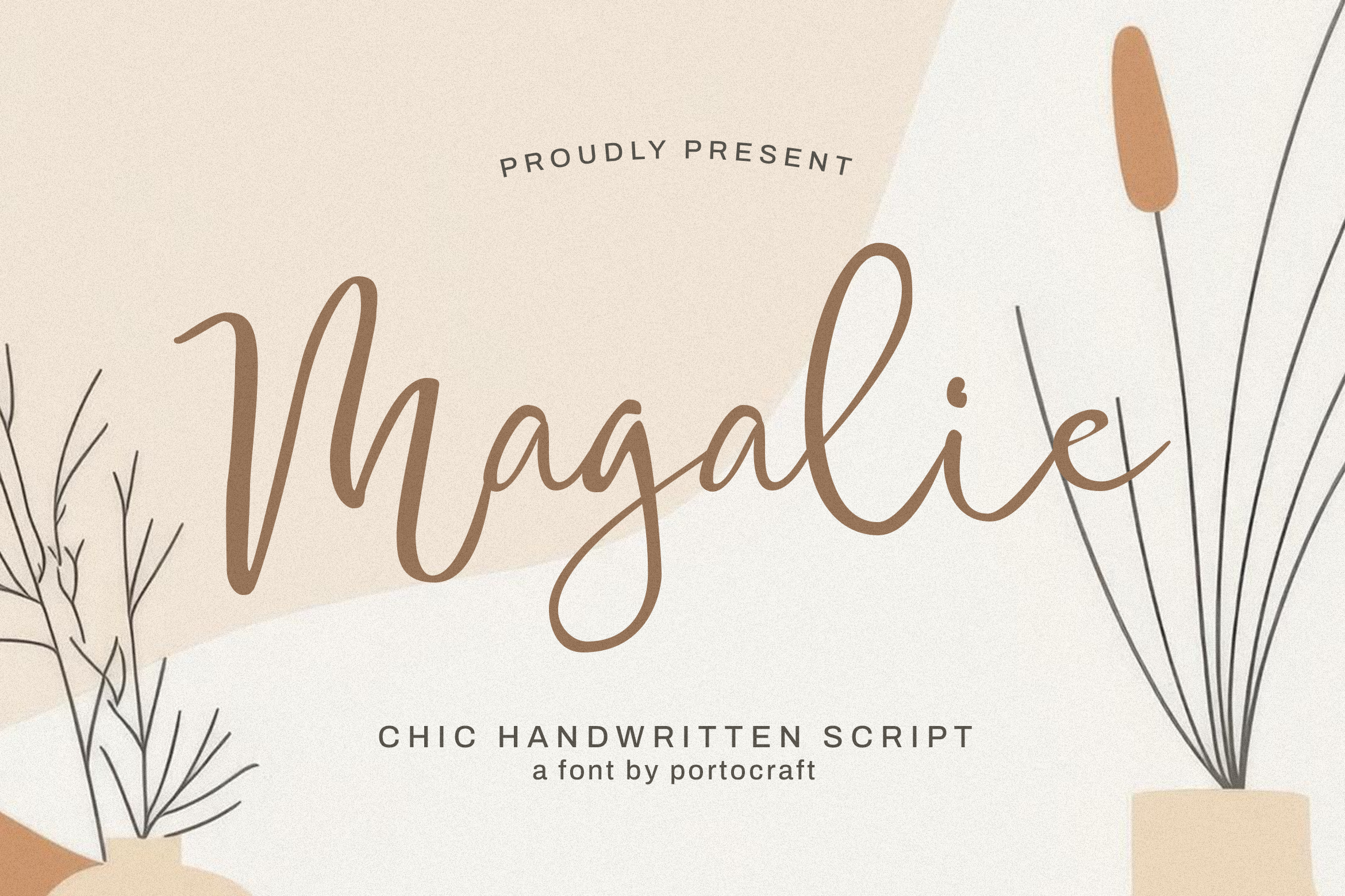 Magalie Chic Handwritten, a Script Font by Portocraft