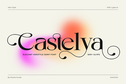 Castelya - Classic Luxury Serif Font, a Serif Font by Pixesia Studio