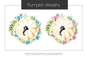 Pumpkin Flower Wreath