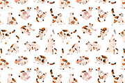 Cute cats set + cards + patterns, an Animal Illustration by PaperTrident (Thumbnail 6 of 6)